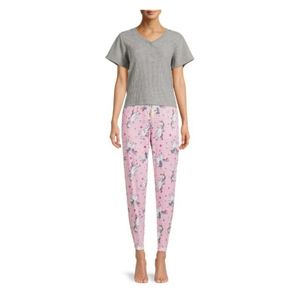 Ladies Sleep Jogger with Pockets | Various Sizes | Pink Starlight